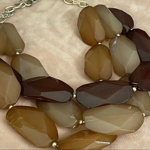Chunky Statement Necklace in Shades of Brown